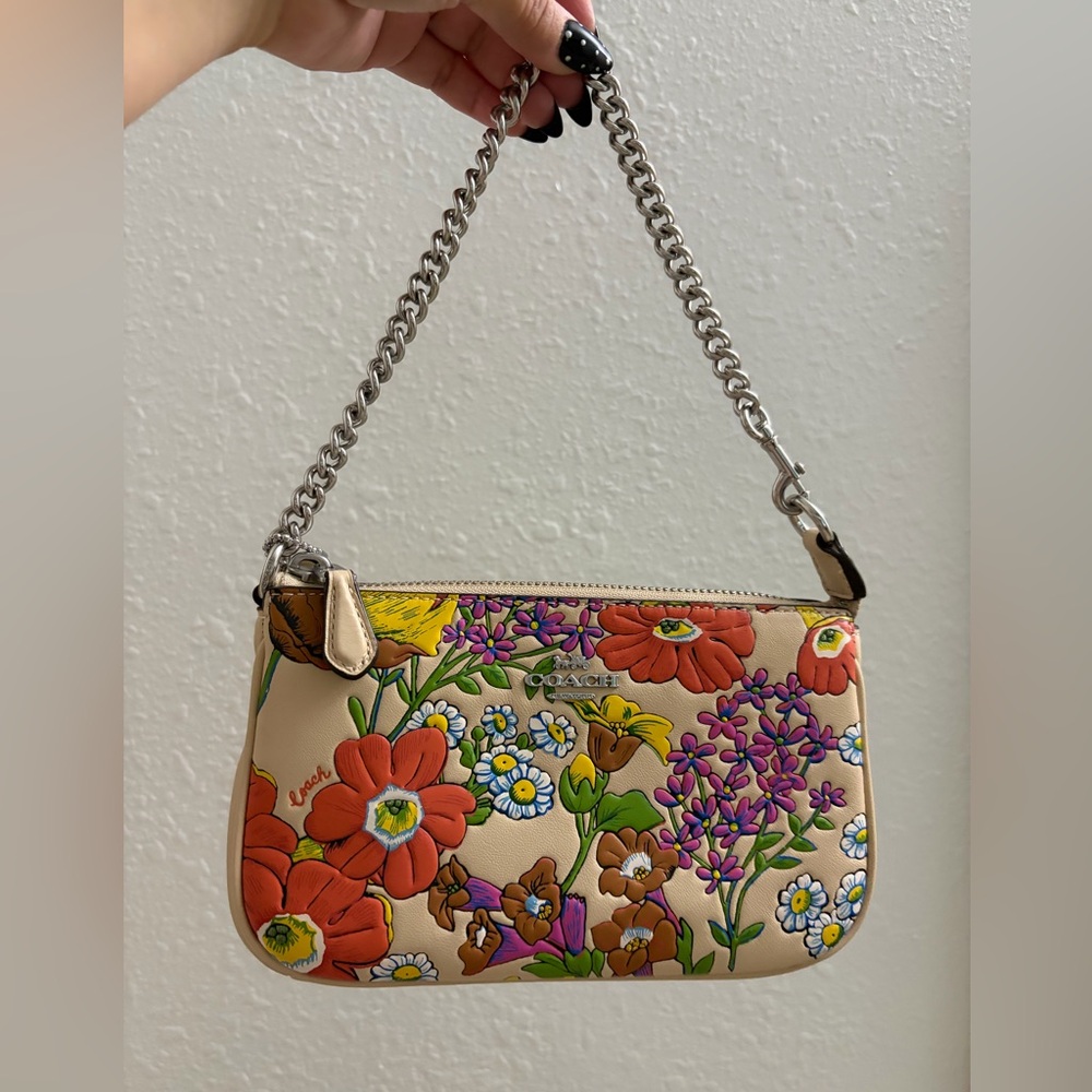 Coach Multicolor Floral Wristlet